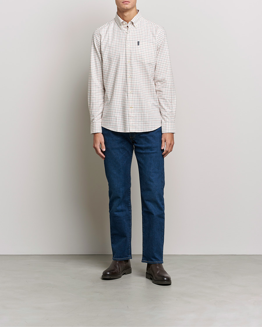 Herre | Flannelskjorter | Barbour Lifestyle | Dillon Check Flannel Shirt White/Red