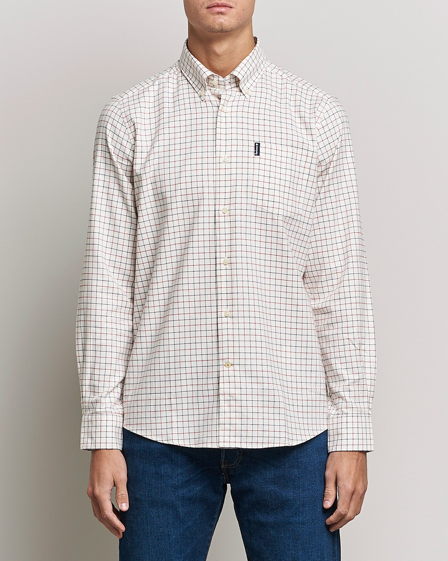 Herre | Skjorter | Barbour Lifestyle | Dillon Check Flannel Shirt White/Red