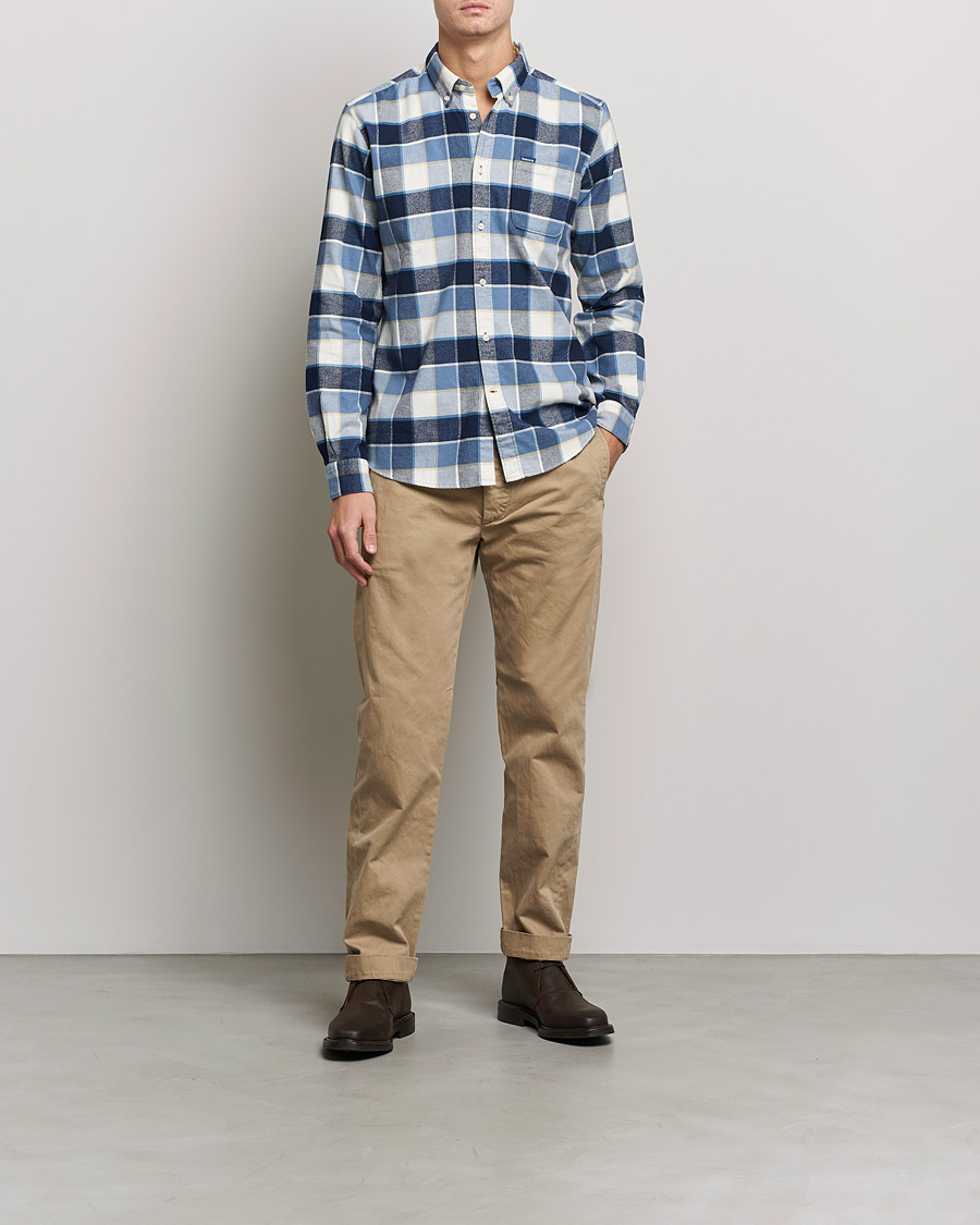 Herre | Barbour | Barbour Lifestyle | Country Check Flannel Shirt Blue