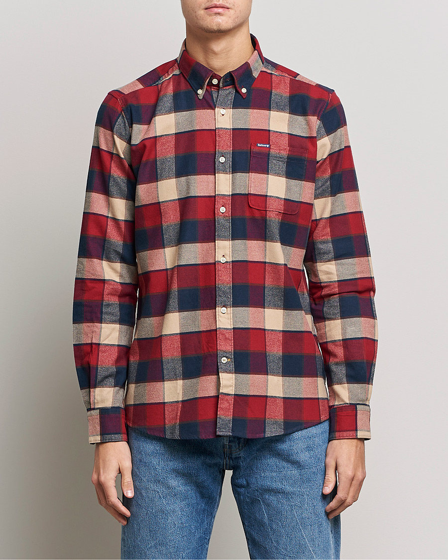 Herre | Flannelskjorter | Barbour Lifestyle | Country Check Flannel Shirt Rich Red
