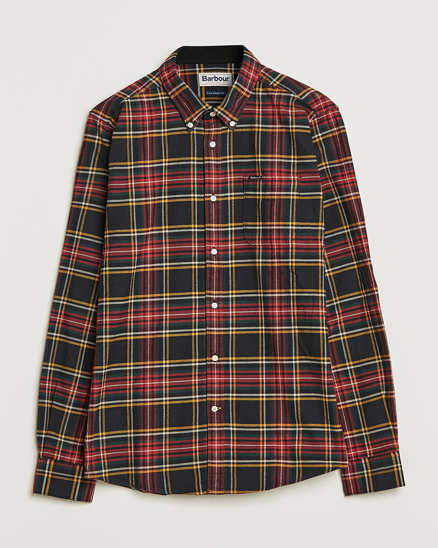 Herre | Skjorter | Barbour Lifestyle | Portdown Flannel Check Shirt Winter Black