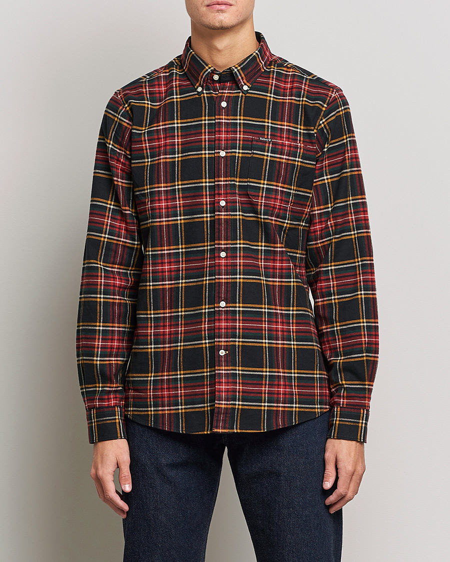Herre | Casual | Barbour Lifestyle | Portdown Flannel Check Shirt Winter Black