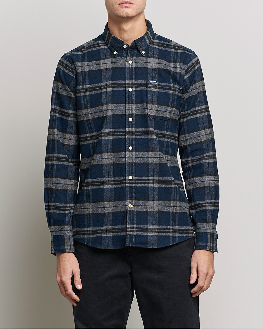 Herre | Skjorter | Barbour Lifestyle | Betsom Flannel Check Shirt Grey Marl