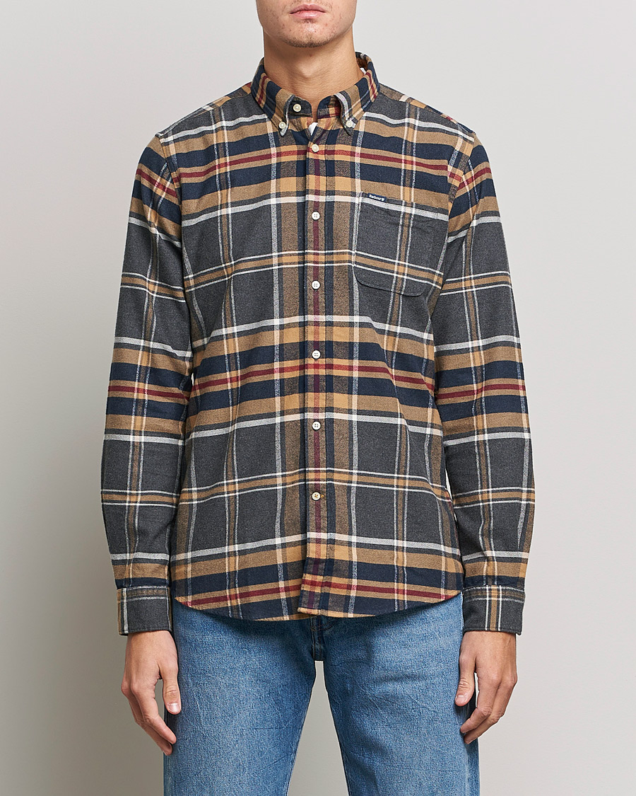Herre | Barbour Lifestyle | Barbour Lifestyle | Ronan Flannel Check Shirt Grey Marl