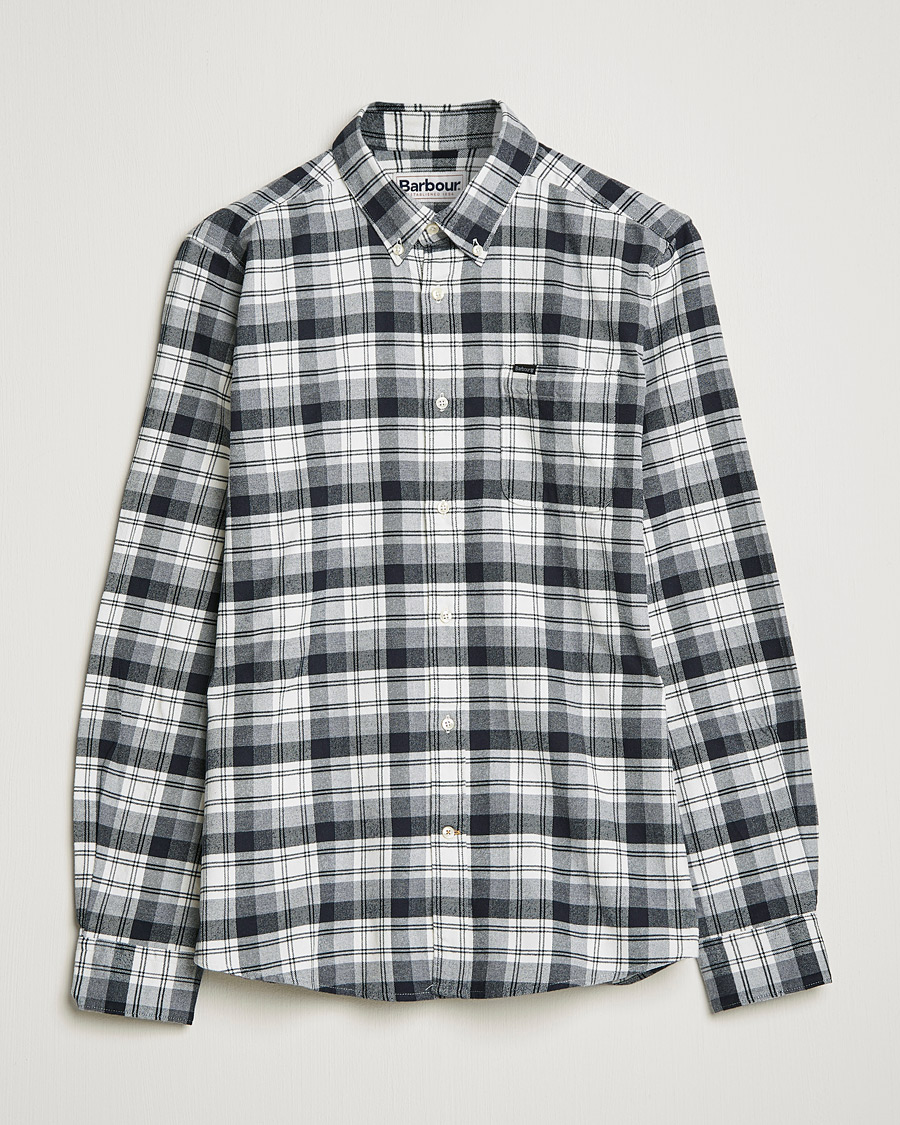 Herre |  | Barbour Lifestyle | Stonewell Flannel Check Shirt Grey Marl