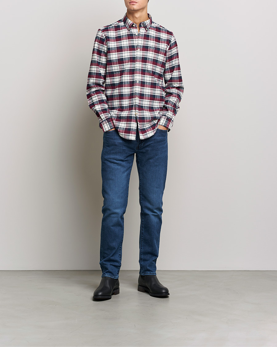 Herre | Flannelskjorter | Barbour Lifestyle | Stonewell Flannel Check Shirt Port Red