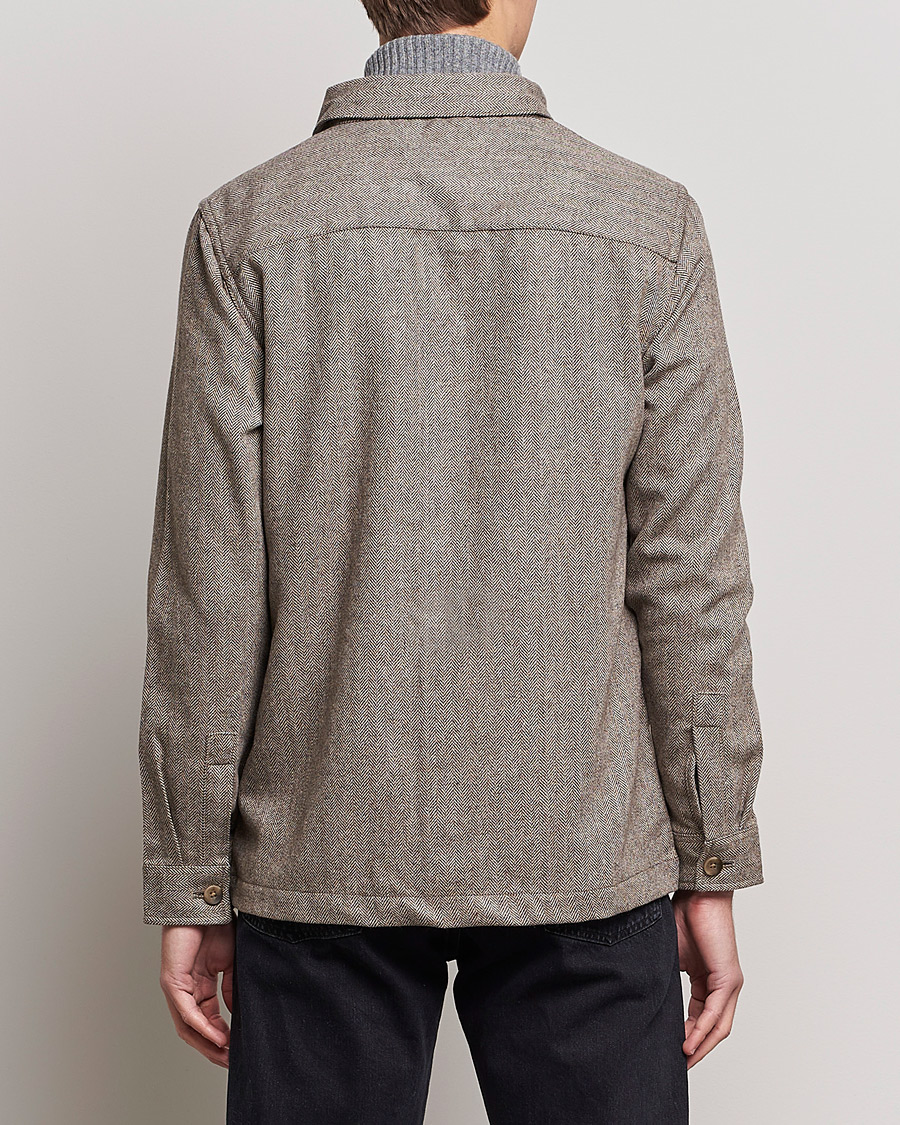 Herre | Skjorter | Barbour Lifestyle | Menfort Herringbone Overshirt Stone