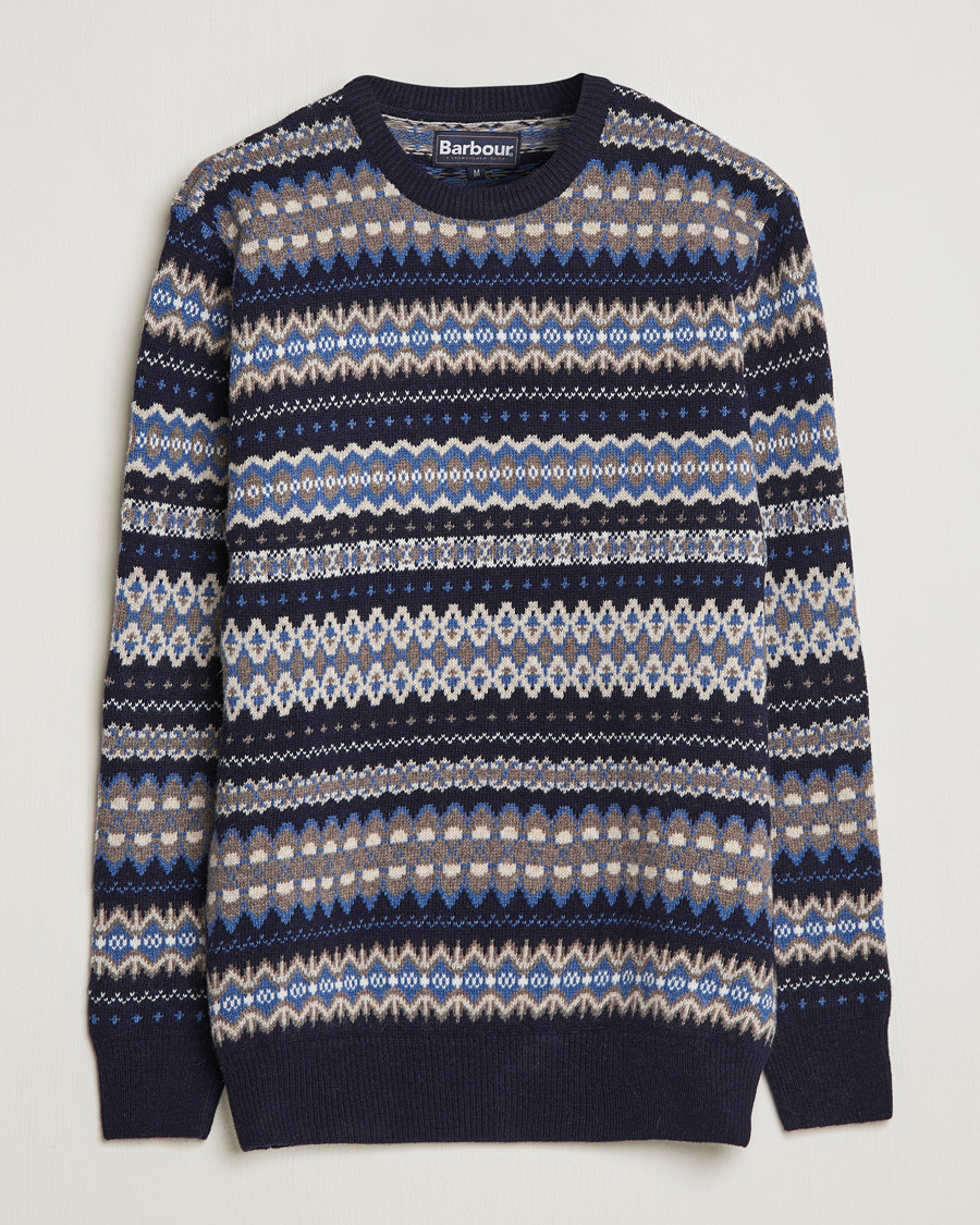 Herre | Trøjer | Barbour Lifestyle | Case Fair Isle Crew Midnight