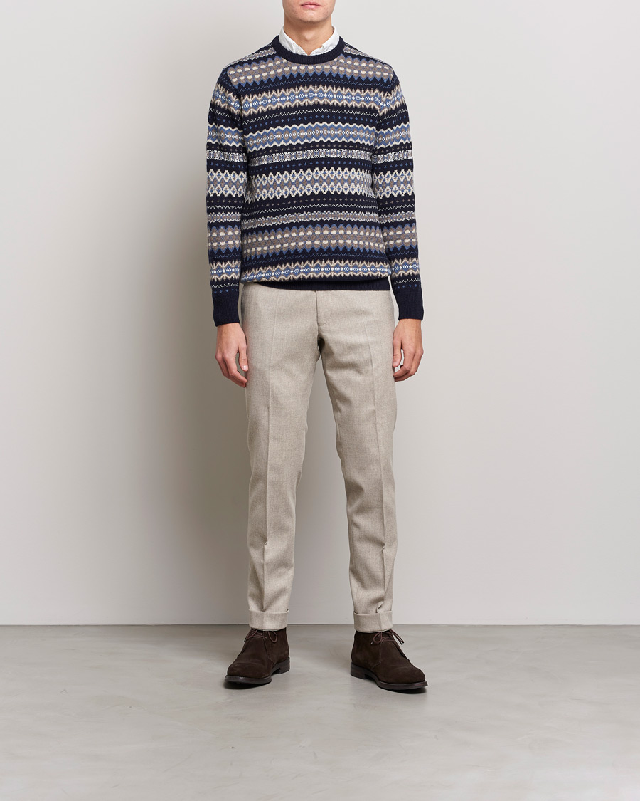 Herre | Trøjer | Barbour Lifestyle | Case Fair Isle Crew Midnight