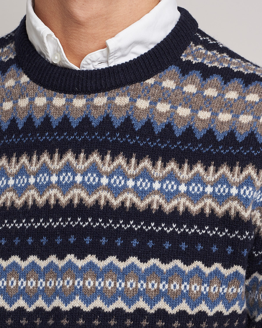 Herre | Trøjer | Barbour Lifestyle | Case Fair Isle Crew Midnight