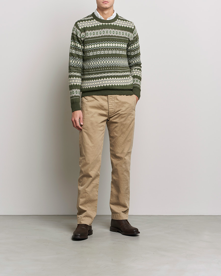 Herre | Trøjer | Barbour Lifestyle | Case Fair Isle Crew Olive