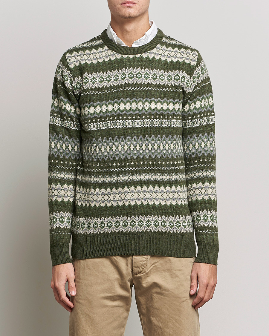 Herre | | Barbour Lifestyle | Case Fair Isle Crew Olive