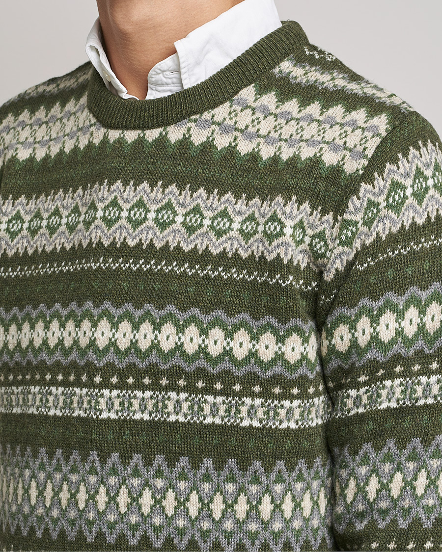 Herre | Trøjer | Barbour Lifestyle | Case Fair Isle Crew Olive