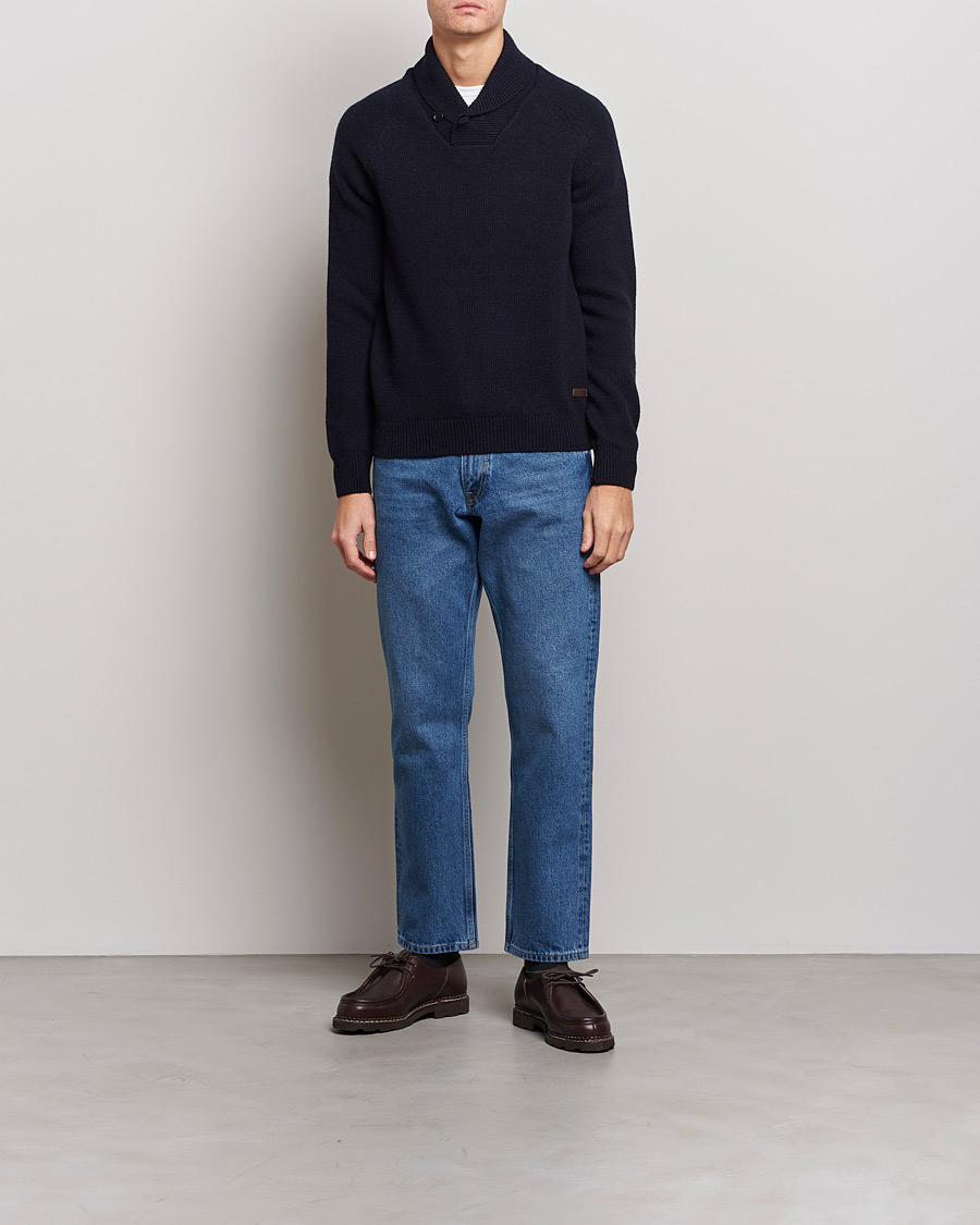 Herre | Trøjer | Barbour Lifestyle | Gurnard Dock Shawl Knitted Sweater Navy