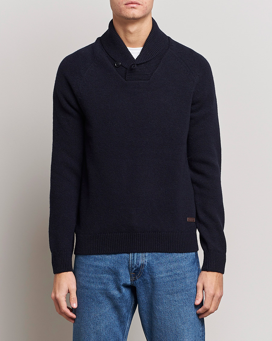 Herre | Trøjer | Barbour Lifestyle | Gurnard Dock Shawl Knitted Sweater Navy