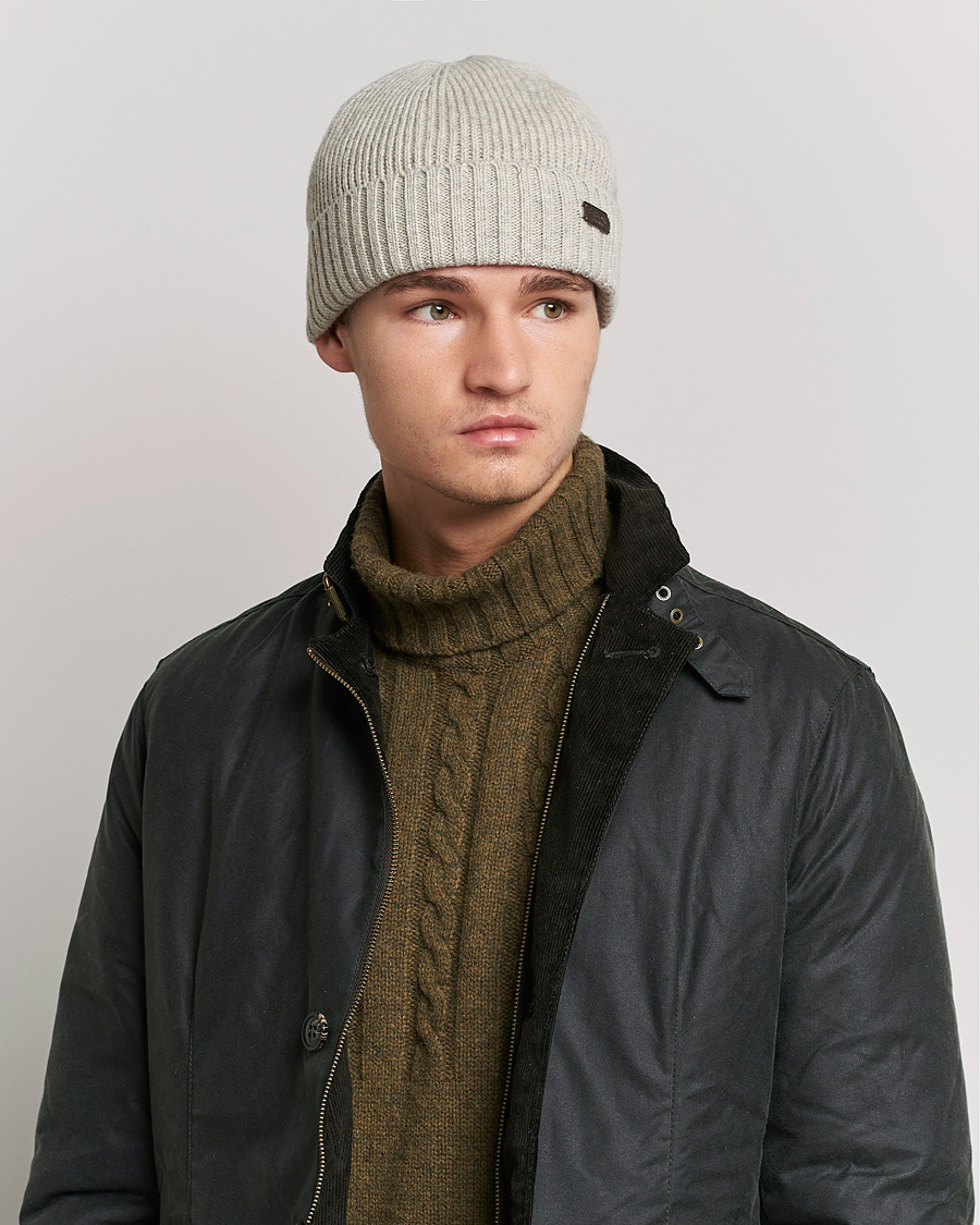 Herre | Huer | Barbour Lifestyle | Carlton Wool Beanie Light Grey