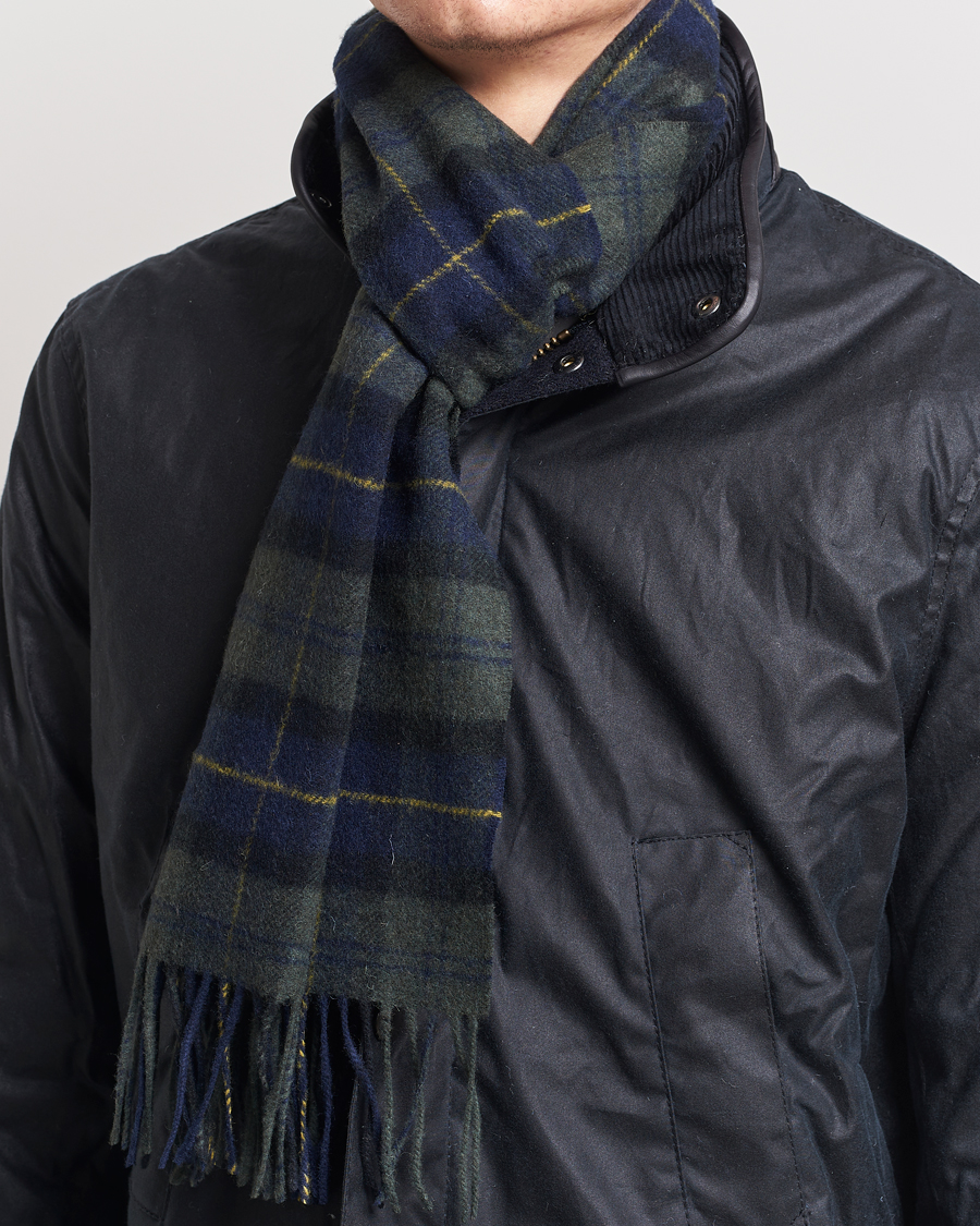 Herre |  | Barbour Lifestyle | Tartan Lambswool Scarf Olive Night Tartan