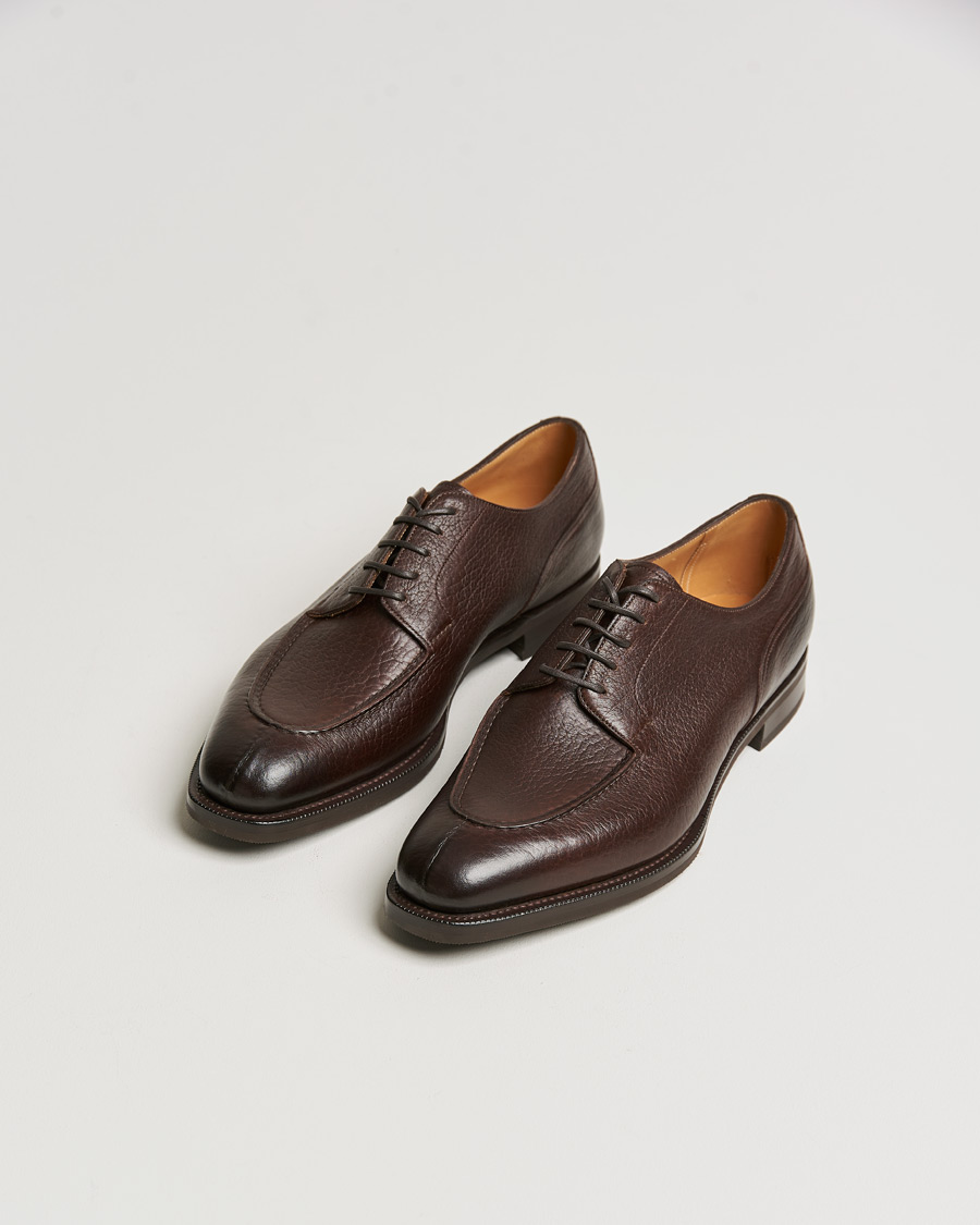 Herre | Formal Wear | Edward Green | Dover Split Toe Derby Dark Brown London Grain