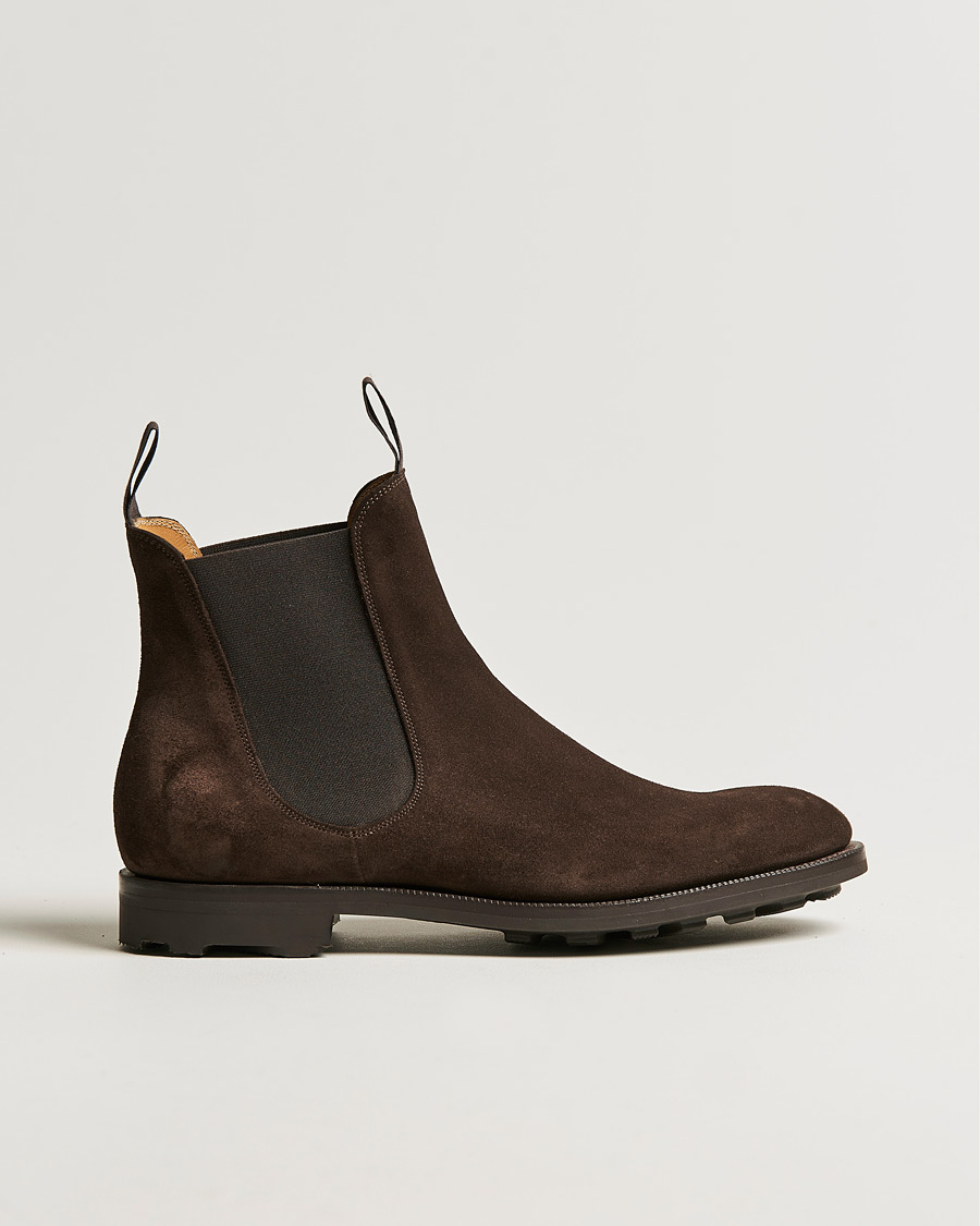 Herre |  | Edward Green | Newmarket Suede Chelsea Boot Espresso