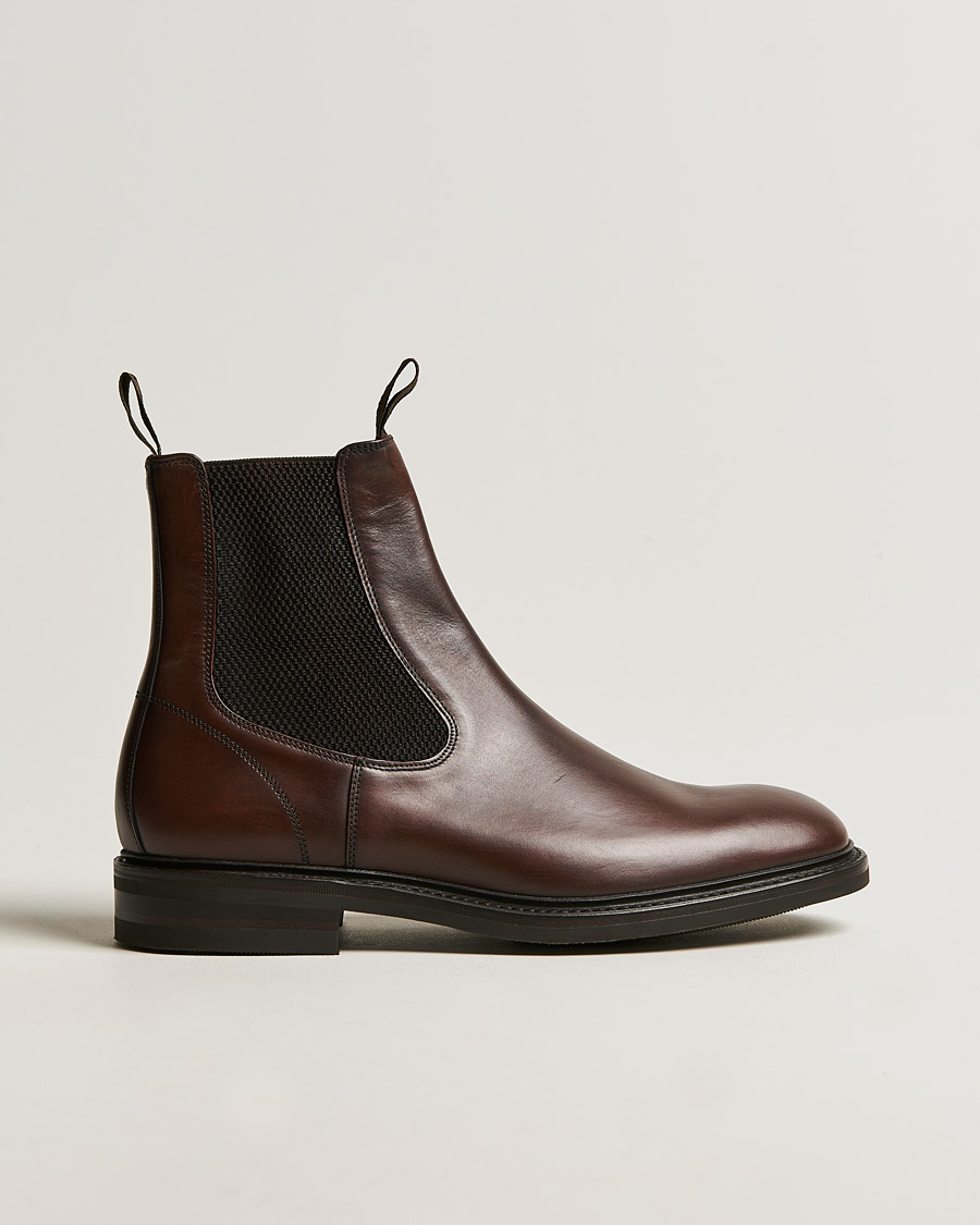 Herre | Loake 1880 Dingley Waxed Leather Chelsea Boot Dark Brown | Loake 1880 | Dingley Waxed Leather Chelsea Boot Dark Brown