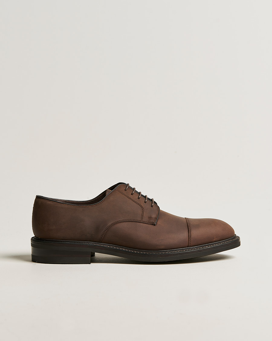 Herre | Loake 1880 Ampleforth Oiled Nubuck Toe-Cap Derby Brown | Loake 1880 | Ampleforth Oiled Nubuck Toe-Cap Derby Brown
