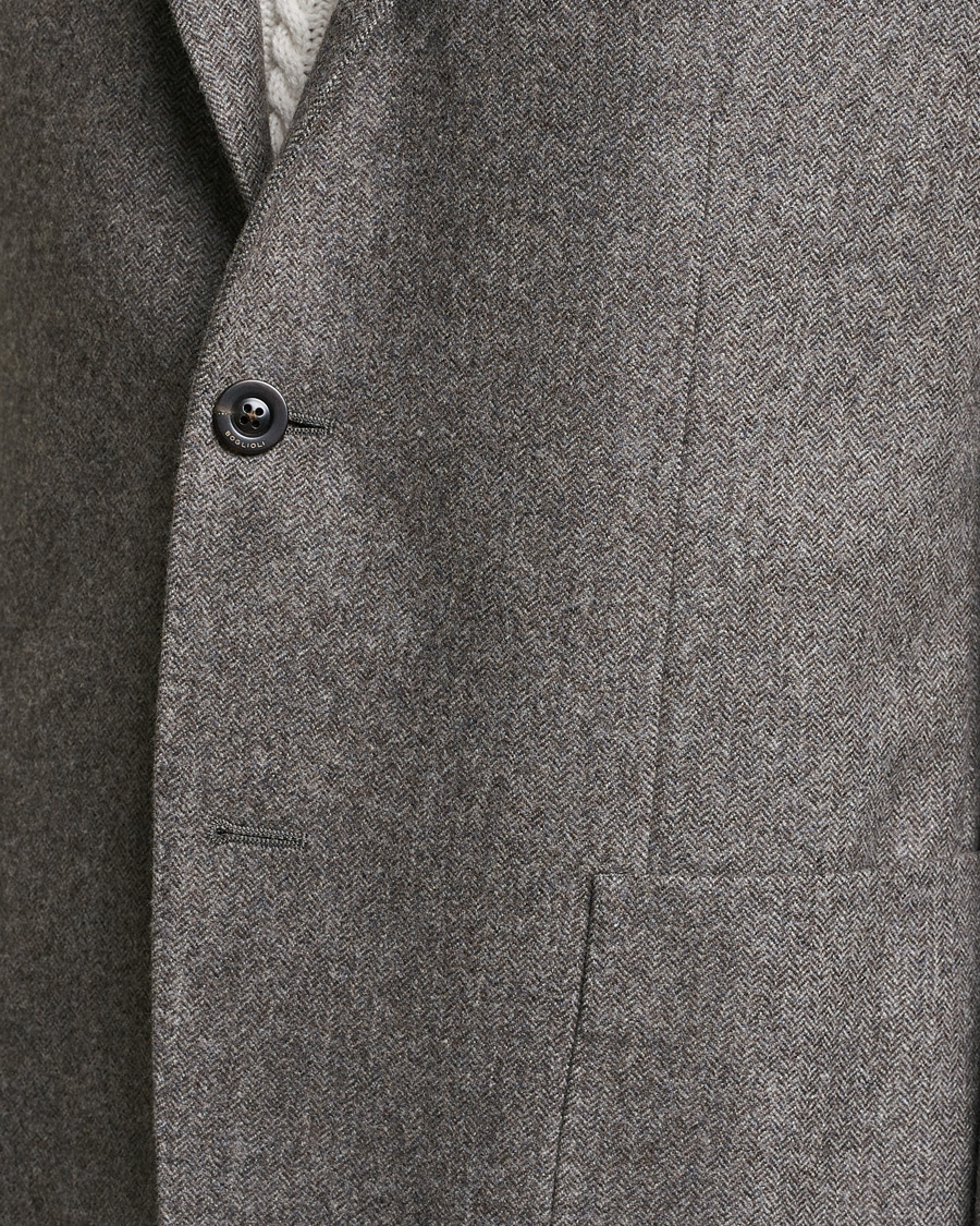 Herre | Blazere & jakker | Boglioli | K Jacket Herringbone Wool Blazer Light Grey
