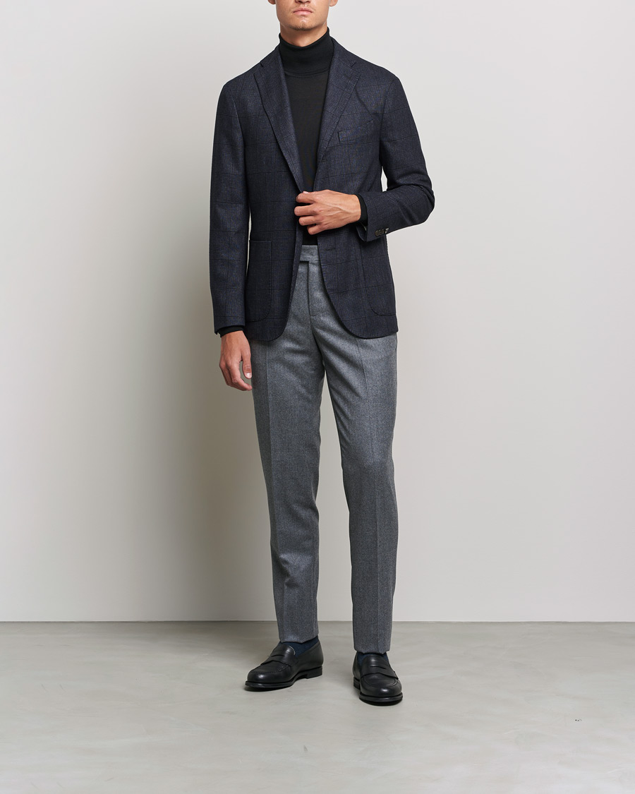 Herre | Blazere & jakker | Boglioli | K Jacket Wool Check Blazer Navy