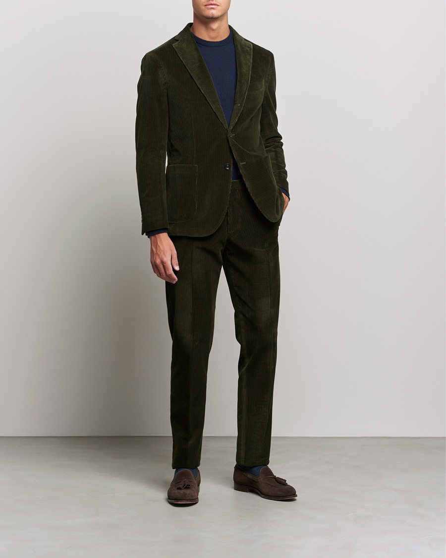 Herre | Jakkesæt | Boglioli | K Jacket Wale Corduroy Suit Forest Green