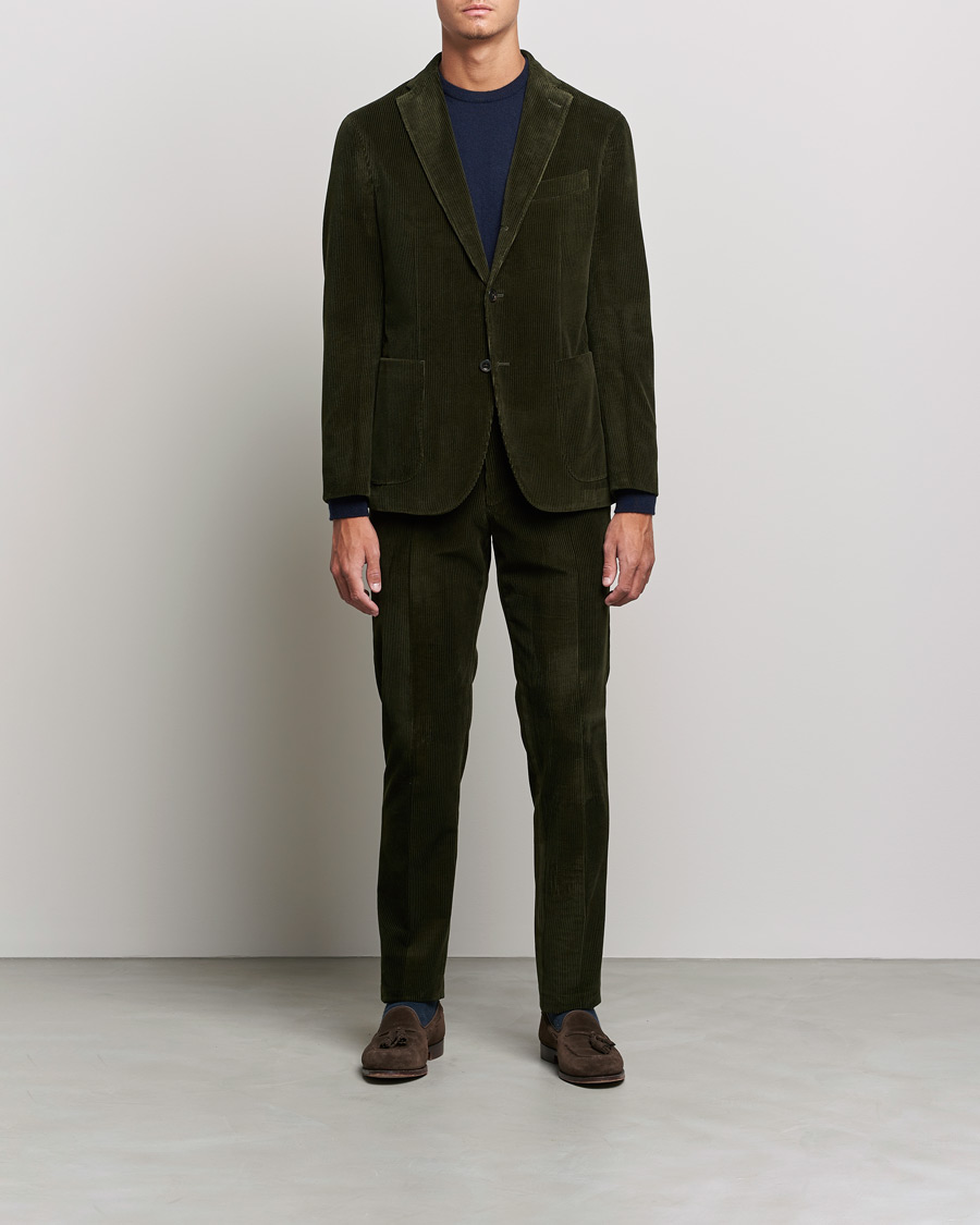Herre | Jakkesæt | Boglioli | K Jacket Wale Corduroy Suit Forest Green