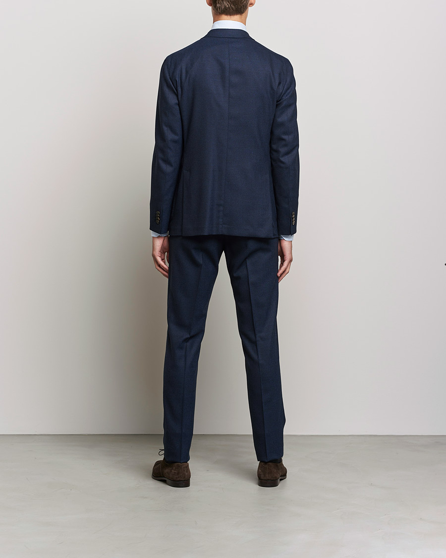 Herre | Italian Department | Boglioli | K Jacket DB Flannel Suit Navy