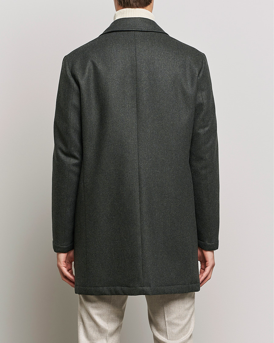 Herre | Jakker | Boglioli | Padded Wool Coat Forest Green