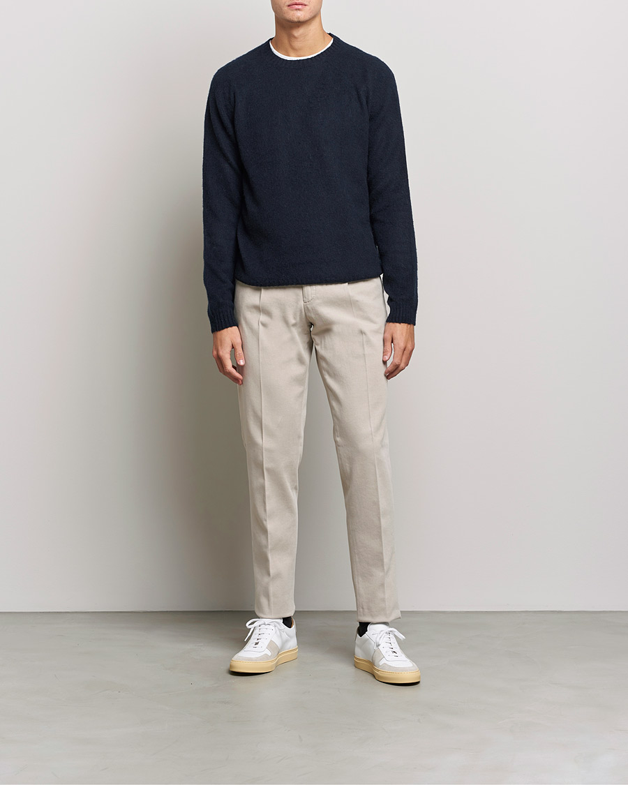 Herre | Trøjer | Boglioli | Brushed Cashmere Sweater Navy