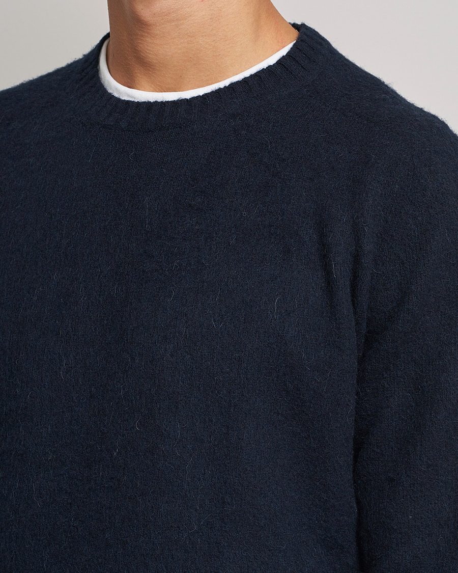 Herre | Trøjer | Boglioli | Brushed Cashmere Sweater Navy