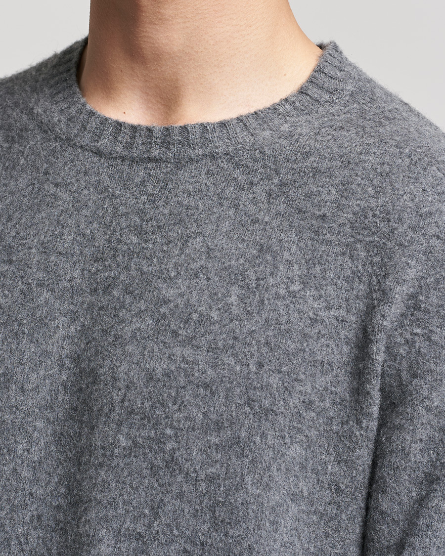 Herre | Trøjer | Boglioli | Brushed Cashmere Sweater Grey Melange