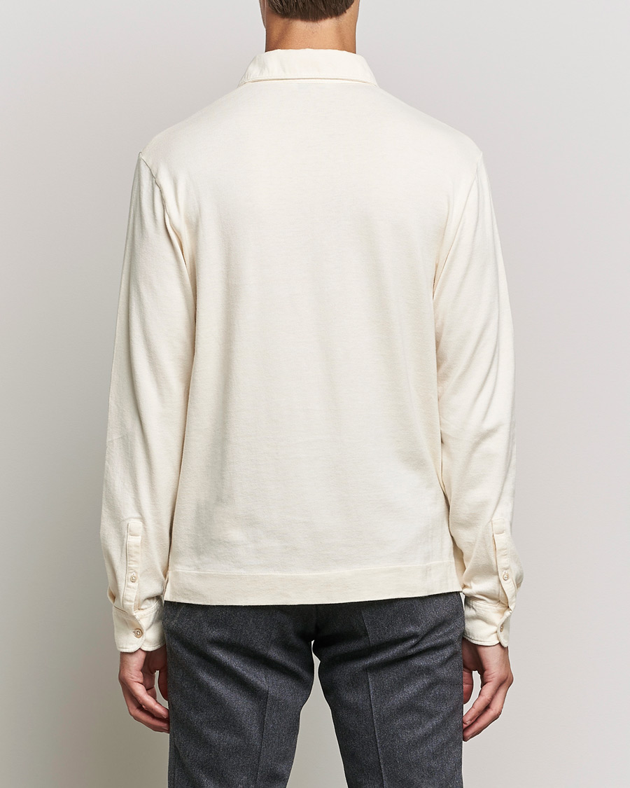 Herre | Trøjer | Boglioli | Long Sleeve Polo Shirt Off White