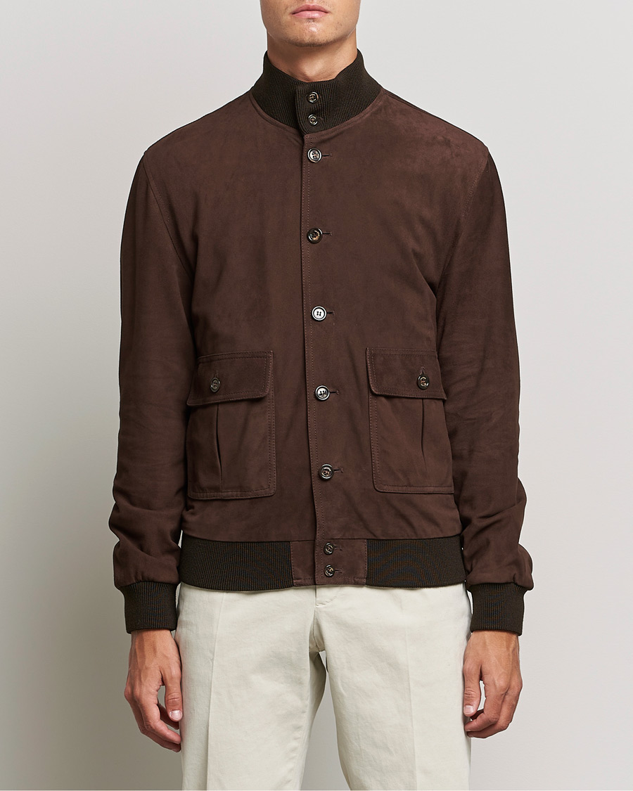 Herre | Jakker | Valstar | Valstarino Suede Jacket Dark Brown