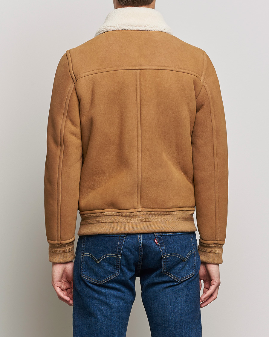 Herre | Jakker | Valstar | Shearling Flight Jacket Brown/Natural