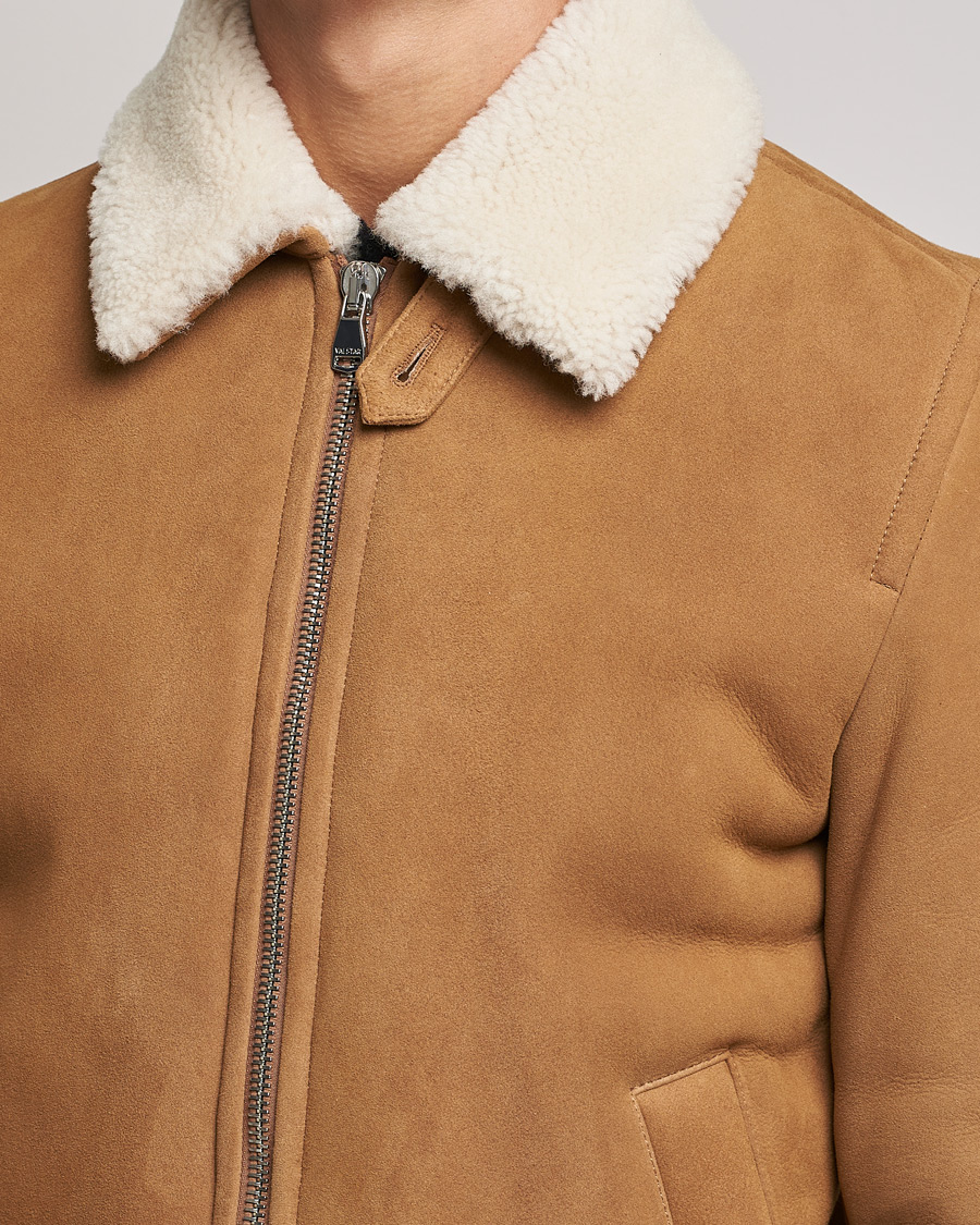 Herre | Jakker | Valstar | Shearling Flight Jacket Brown/Natural