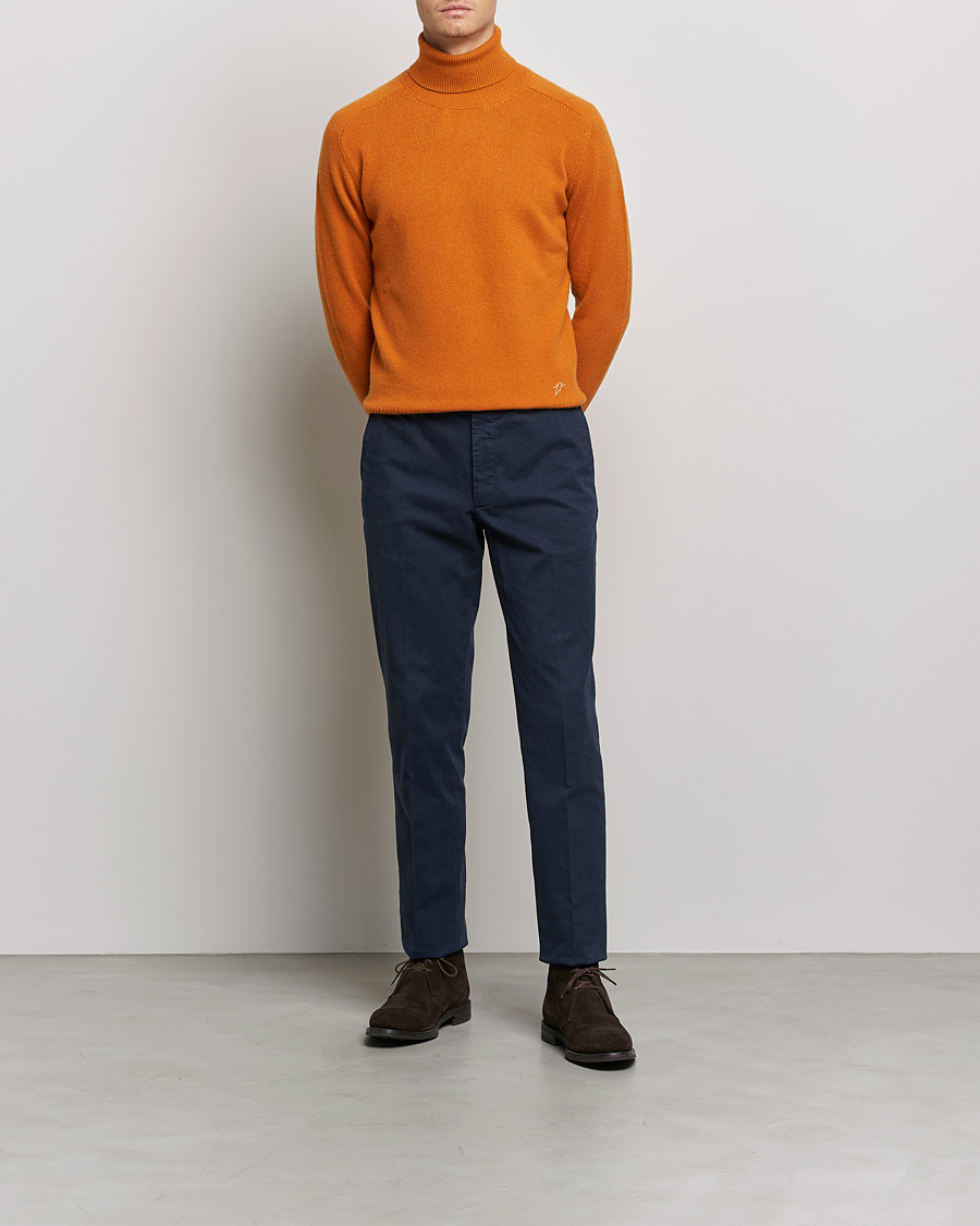 Herre | Trøjer | Valstar | Cariaggi Cashmere Rollneck Orange