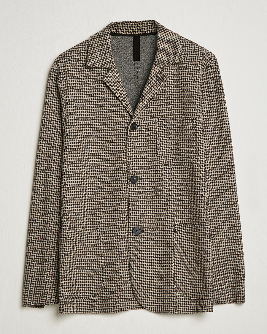 Herre | Blazere & jakker | Harris Wharf London | Dropped Shoulder Houndstooth Jacket Beige