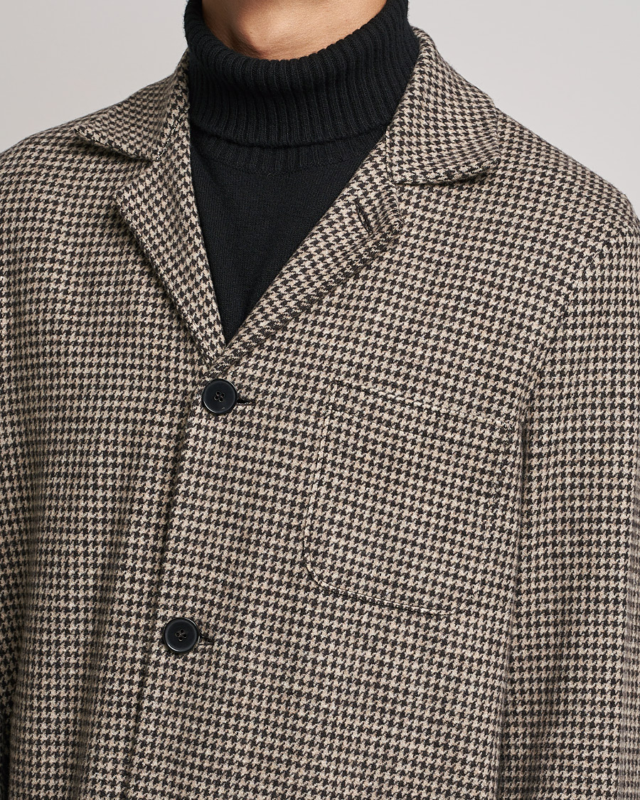 Herre | Blazere & jakker | Harris Wharf London | Dropped Shoulder Houndstooth Jacket Beige