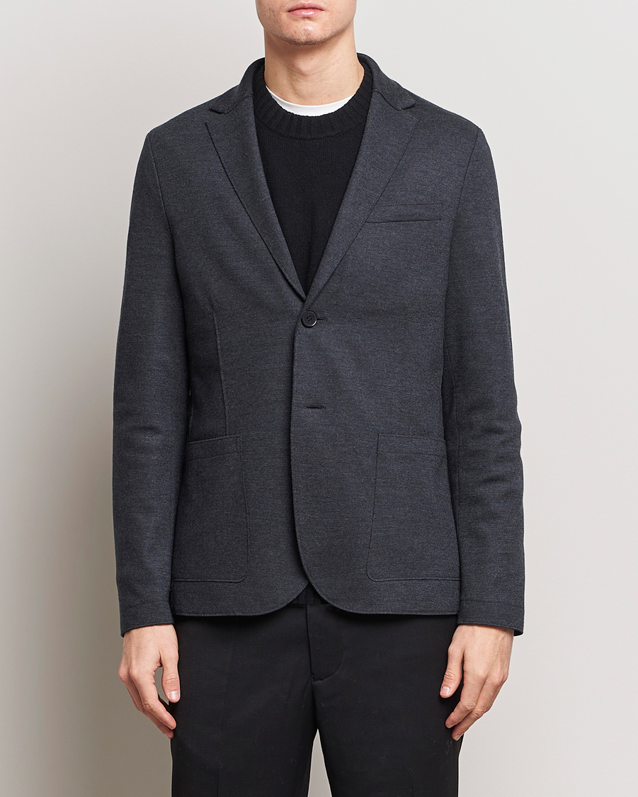 Herre | Blazere & jakker | Harris Wharf London | Two Button Vented Superfine Merino Blazer Anthracite