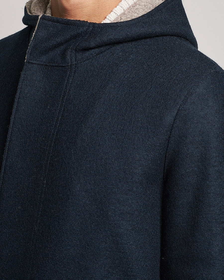 Herre | Jakker | Harris Wharf London | Fishtail Wool Parka Navy
