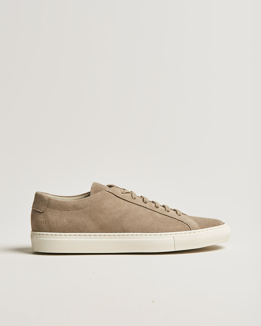 Herre | Common Projects Original Achilles Suede Sneaker Tan | Common Projects | Original Achilles Suede Sneaker Tan