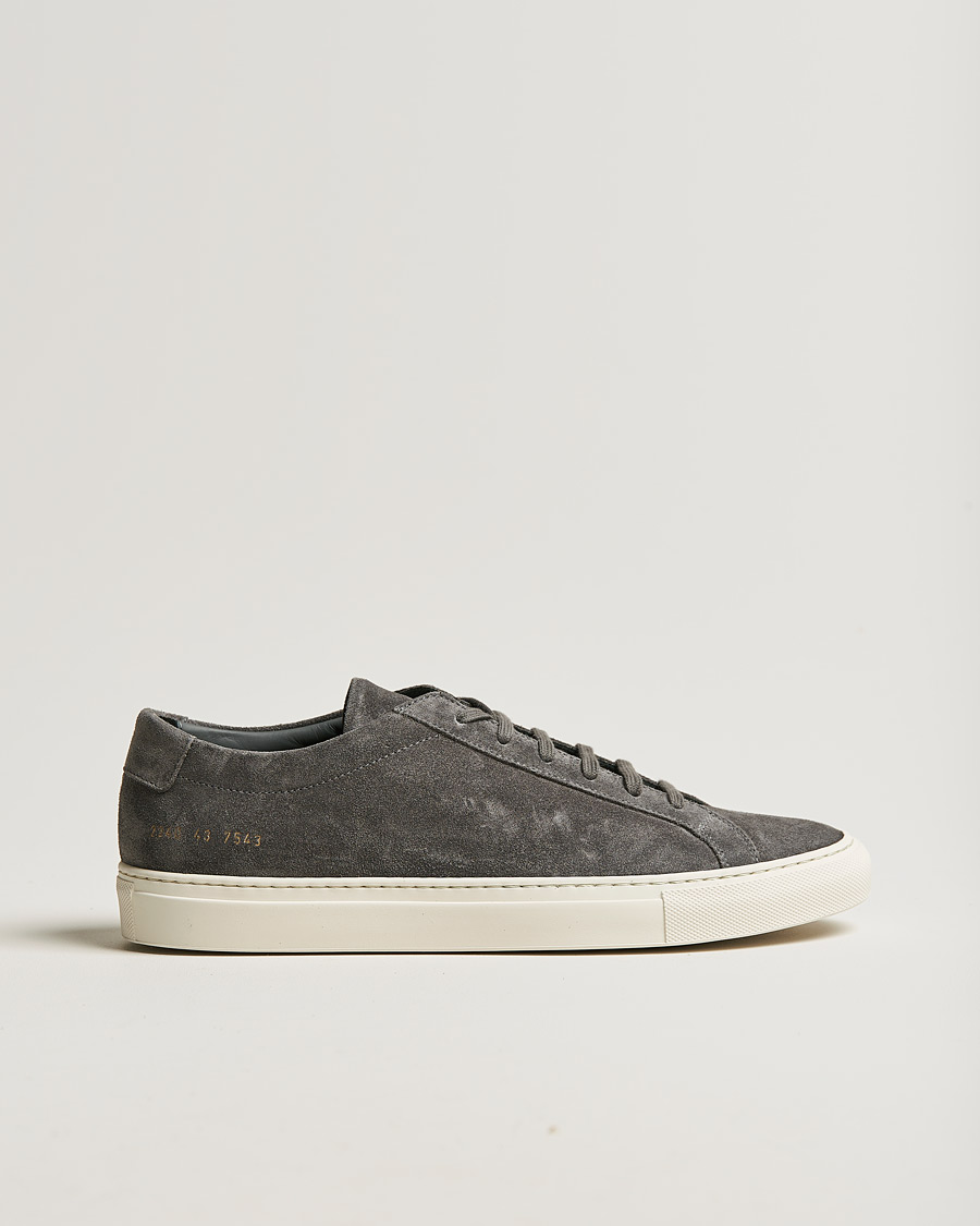 Herre | Common Projects Original Achilles Suede Sneaker Charcoal | Common Projects | Original Achilles Suede Sneaker Charcoal