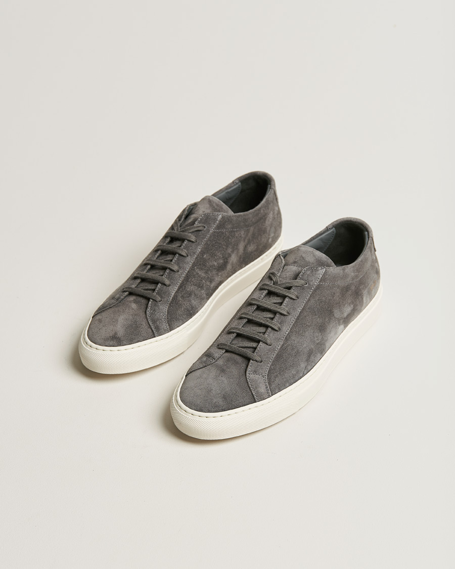 Herre | Common Projects Original Achilles Suede Sneaker Charcoal | Common Projects | Original Achilles Suede Sneaker Charcoal