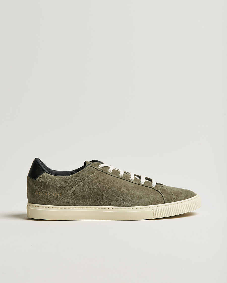 Herre | Common Projects Retro Low Suede Sneaker Olive | Common Projects | Retro Low Suede Sneaker Olive