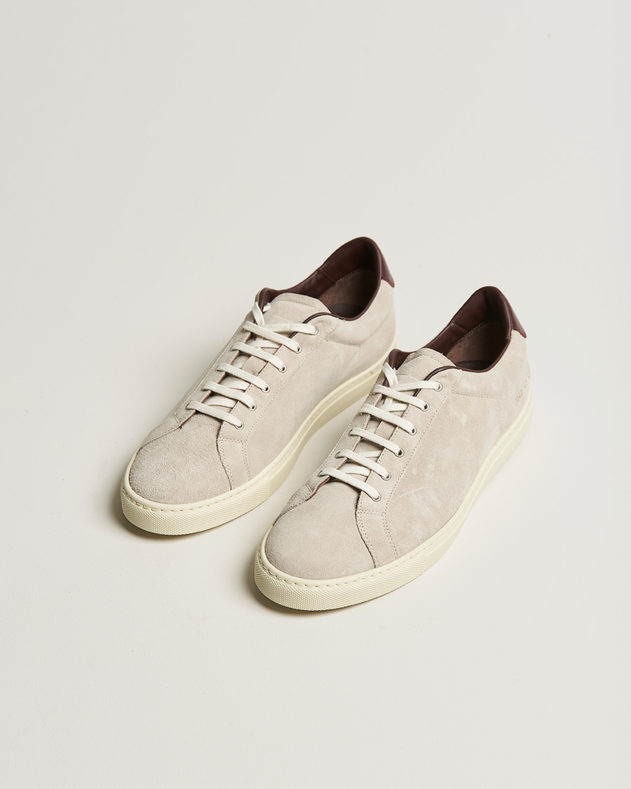 Herre | Common Projects | Common Projects | Retro Low Suede Sneaker Off White/Red
