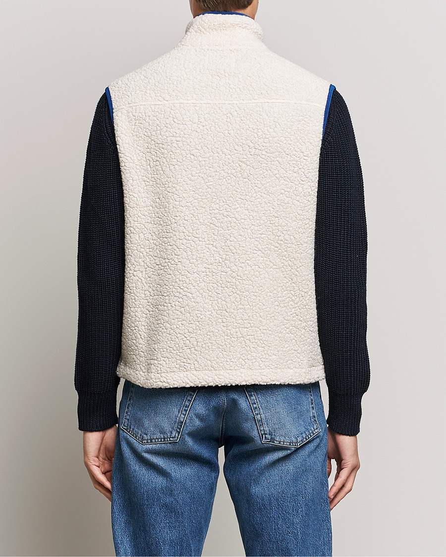 Herre | Trøjer | Drake's | Zip Through Fleece Vest Ecru