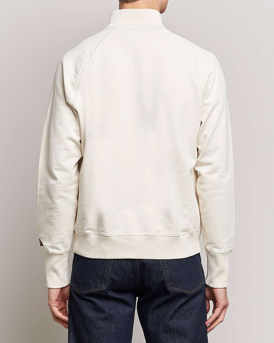 Herre | Trøjer | Drake's | Quarter Zip Sweatshirt Ecru